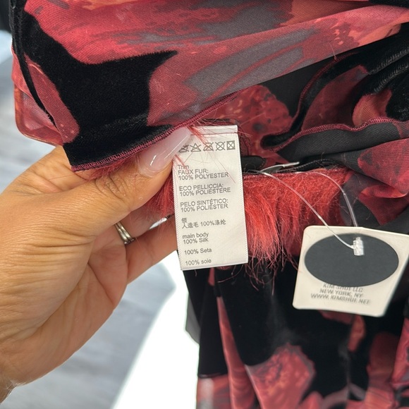 Kim Shui Butterfly Velvet Gown in Multi - Picture 10 of 14